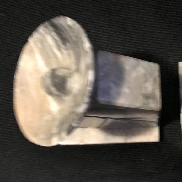 MARBLE SOMBRERO HAT MEXICAN SIESTA SCULPTED CARVED BOOKENDS - Picture 8 of 8